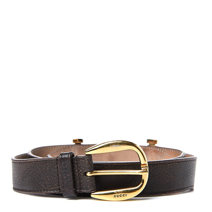 Gucci Calfskin Horsebit Belt 90 36 Dark Brown 3 of 8