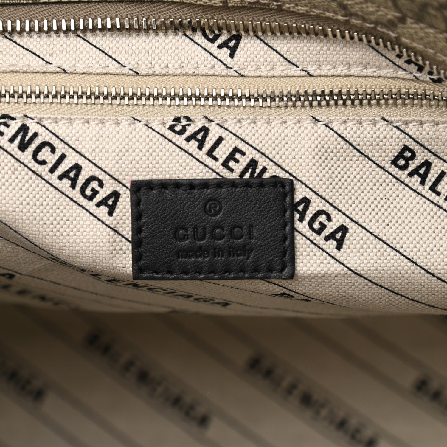Balenciaga X GUCCI GG Supreme Monogram Neo Classic Silver Hardware City Beige Ebony 6 of 8