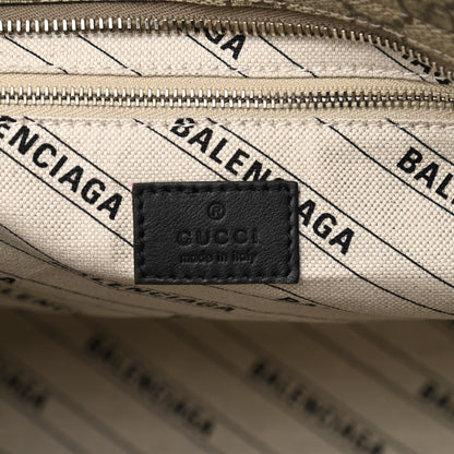 Balenciaga X GUCCI GG Supreme Monogram Neo Classic Silver Hardware City Beige Ebony 6 of 8