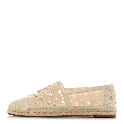 Chanel Macrame Patent CC Espadrilles 41 Beige Ivory 1 of 10