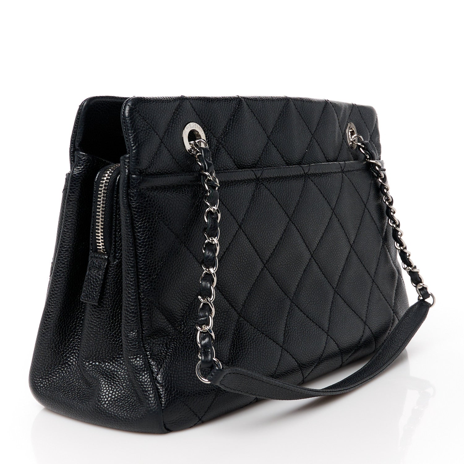 Chanel Caviar Quilted CC Timeless Soft Tote Black 3 of 10