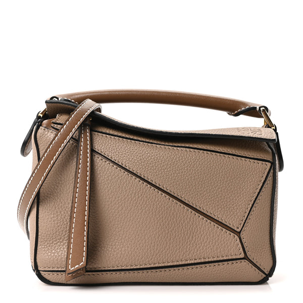 Loewe Calfskin Mini Puzzle Bag Sand Mink 1842646 – FASHIONPHILE