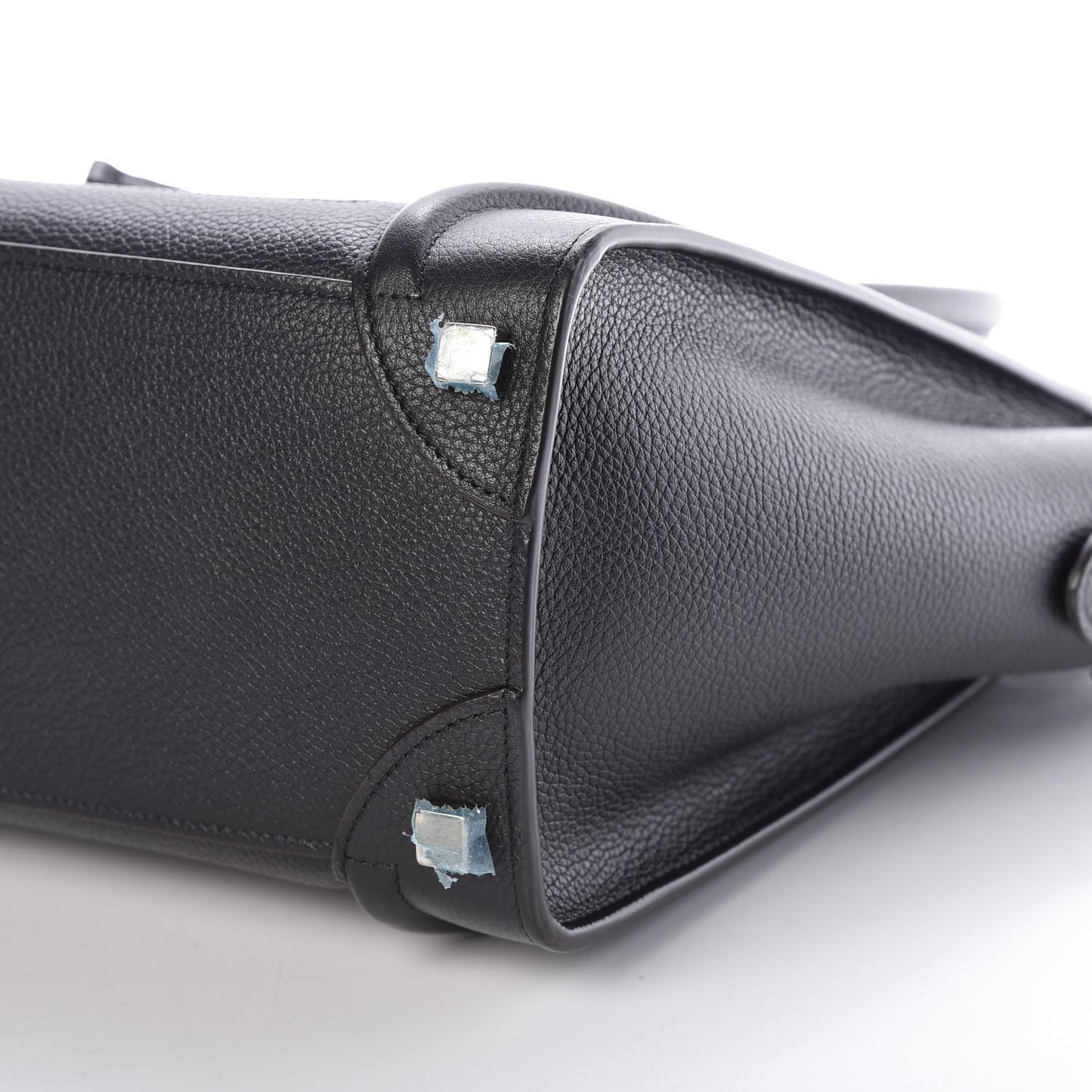 Drummed Calfskin Micro Luggage Black