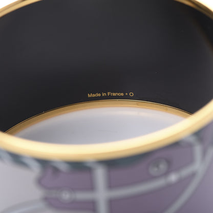 Hermes Enamel Printed Quadrige Extra Wide Bracelet 65 Mineral 5 of 6