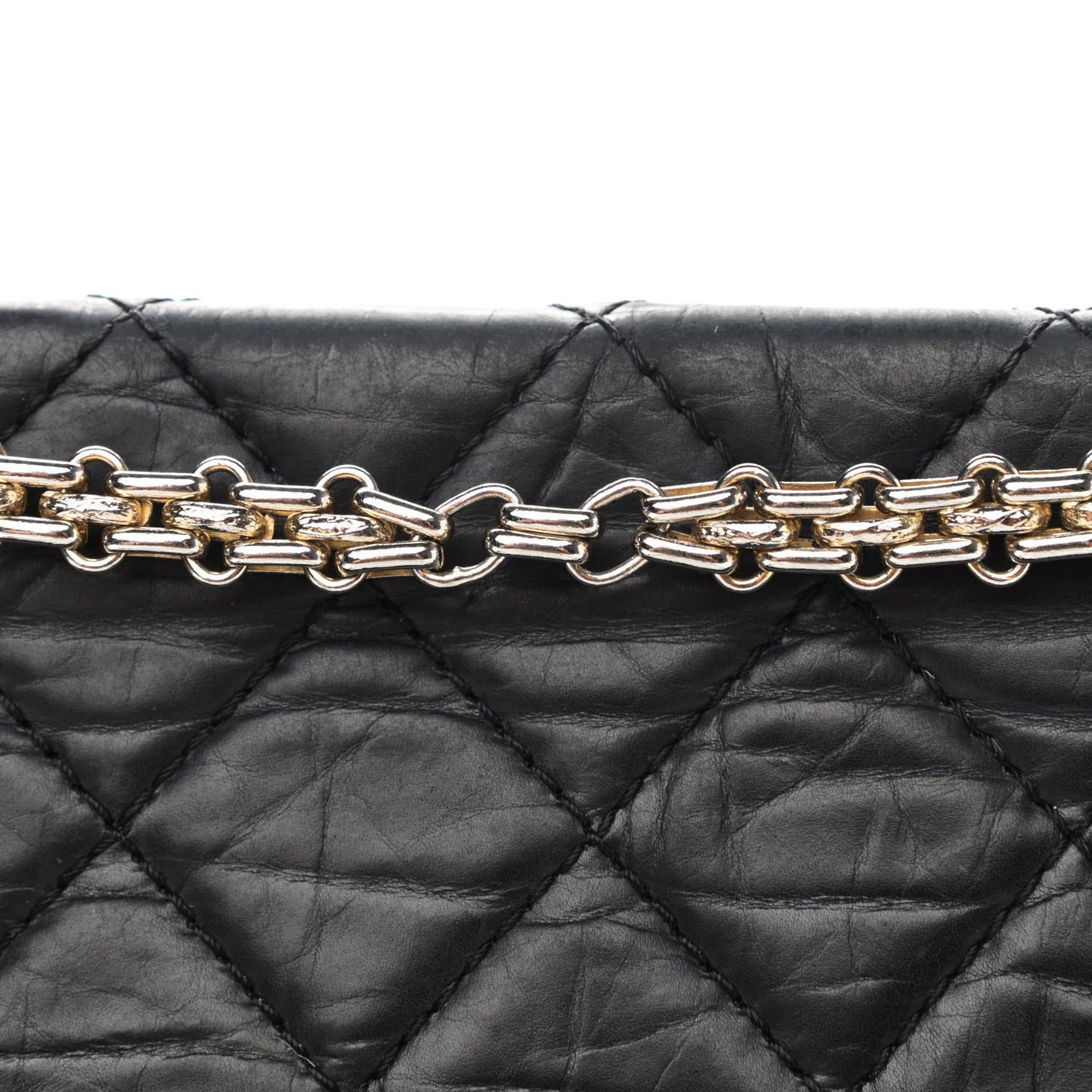 Aged Calfskin Quilted 50th Anniversary 2.55 Reissue 227 Flap Black