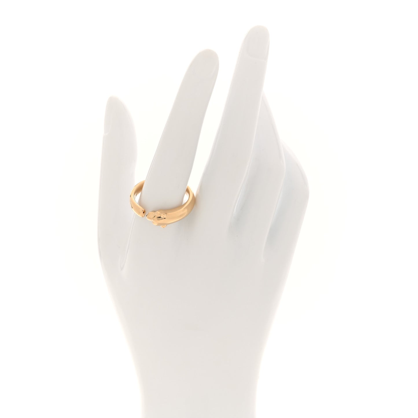 18K Yellow Gold Tsavorite Onyx Panthere De Cartier Ring 62 10