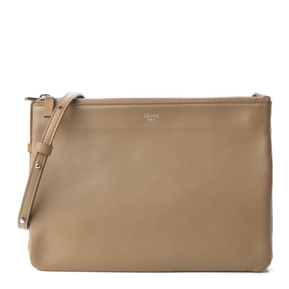 Celine Lambskin Large Trio Crossbody Bag Light Caramel 1 of 10