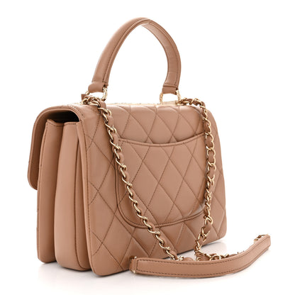 Chanel Lambskin Quilted Small Trendy CC Dual Handle Flap Bag Beige 3 of 14