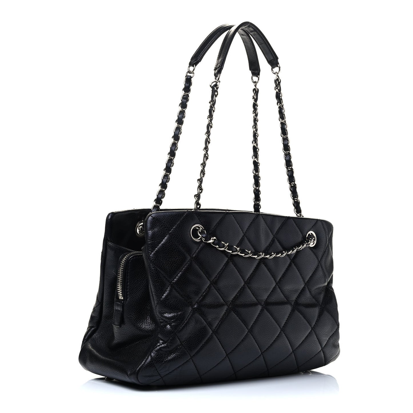 Caviar Quilted CC Timeless Soft Tote Black