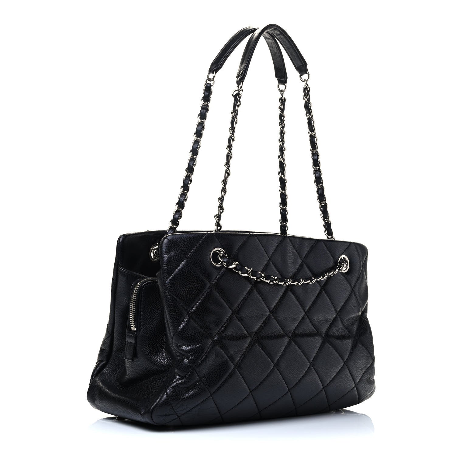 Chanel Caviar Quilted CC Timeless Soft Tote Black 2 of 4