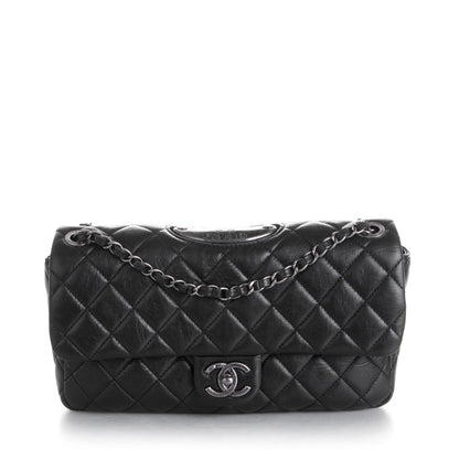 Chanel Calfskin Quilted Large Single Flap Black 1 of 9