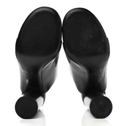 Balenciaga Shiny Sheepskin Oval 90mm Mule Pump 36 Black White 5 of 10