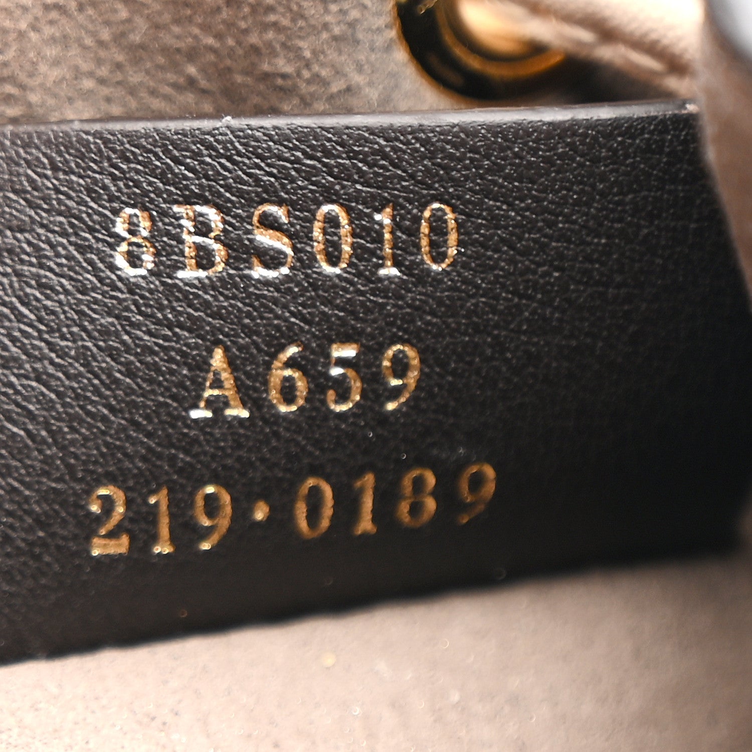 Fendi Vitello Liberty F is Fendi Bi-Color FF 1974 Embossed Mini Mon Tresor Bucket Bag Camelia Mandorlo 7 of 13