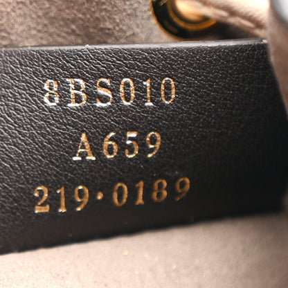 Fendi Vitello Liberty F is Fendi Bi-Color FF 1974 Embossed Mini Mon Tresor Bucket Bag Camelia Mandorlo 7 of 13