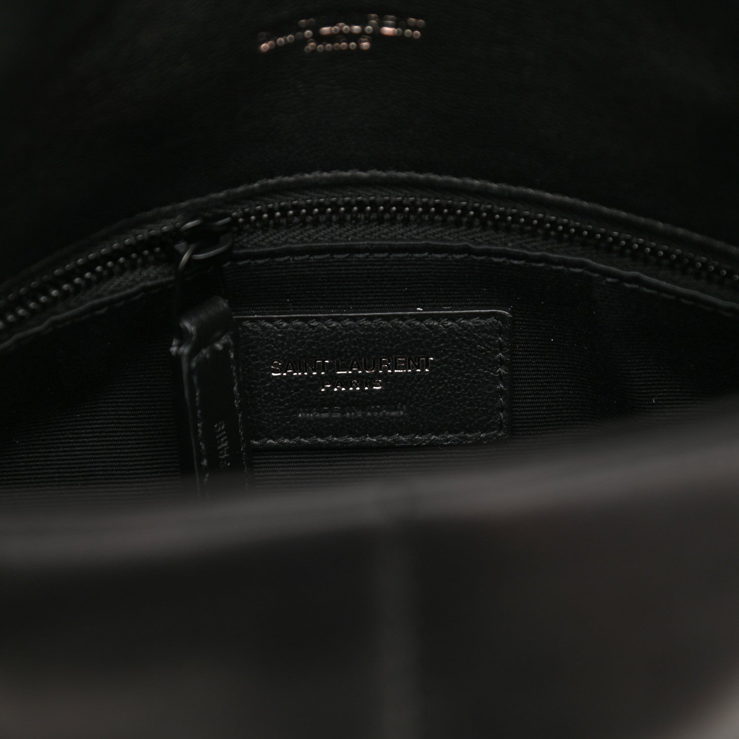 Saint Laurent Lambskin Quilted Small Loulou Puffer Monogram Chain Satchel Black 6 of 9