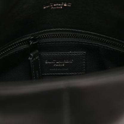 Saint Laurent Lambskin Quilted Small Loulou Puffer Monogram Chain Satchel Black 6 of 9