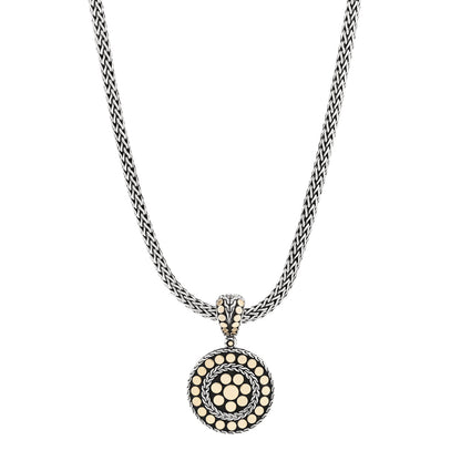 John Hardy Sterling Silver 18K Yellow Gold Dot Enhancer Pendant Necklace 1 of 6