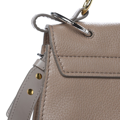 Chloe Shiny Grained Calfskin Medium Aby Day Shoulder Bag Motty Grey 9 of 9