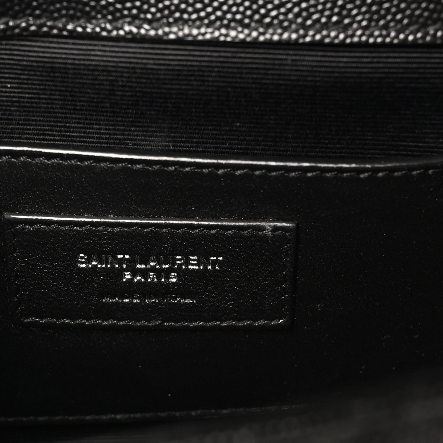 Saint Laurent Grain De Poudre Textured Mixed Matelasse Triquilt Small Monogram Satchel Black 5 of 8