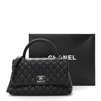 Chanel Caviar Quilted Small Coco Handle Flap Black 12 of 12