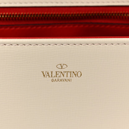 Valentino Garavani Grainy Calfskin VLogo Stud Sign Shoulder Bag Light Ivory 6 of 9