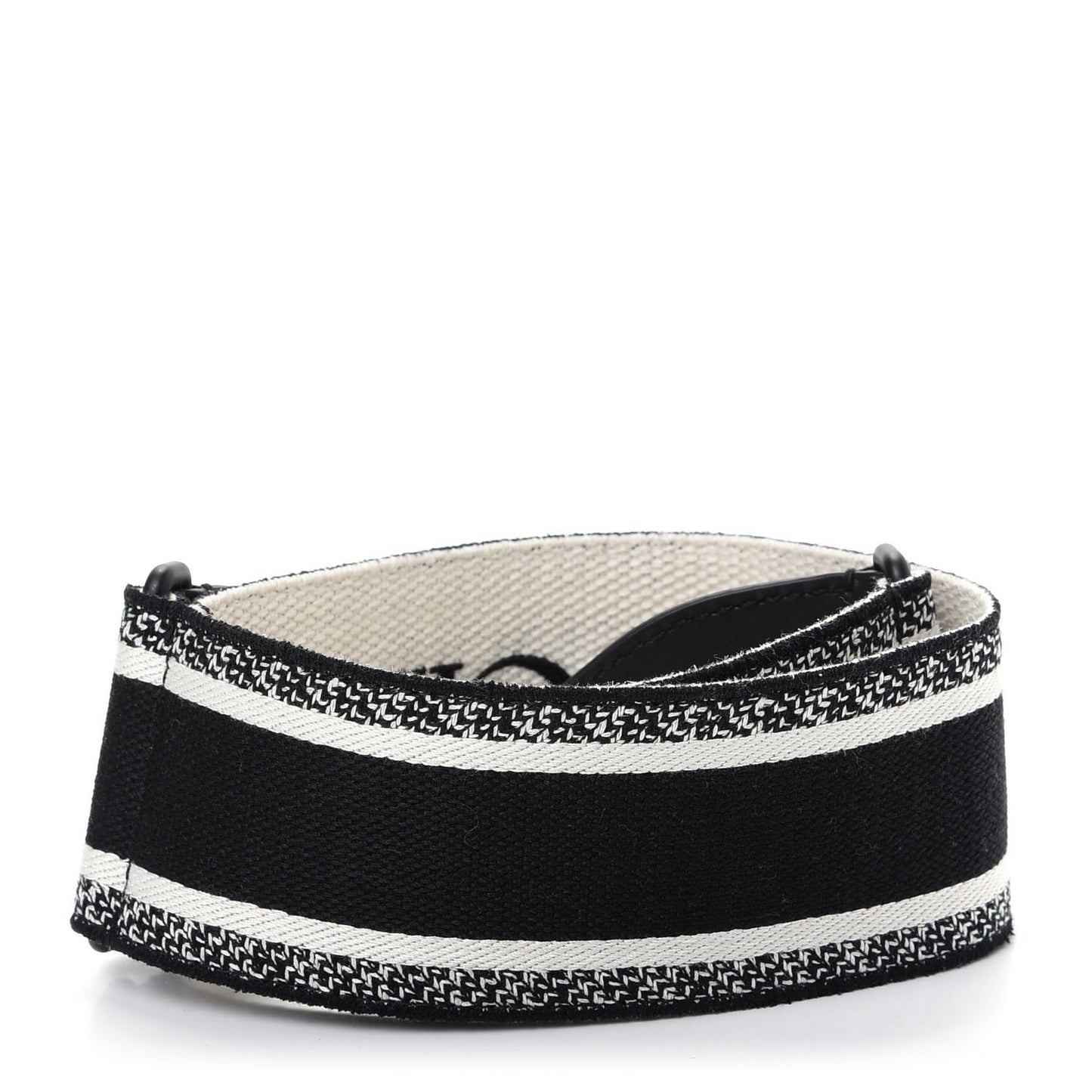 Canvas Embroidered Shoulder Strap Black Ultramatte