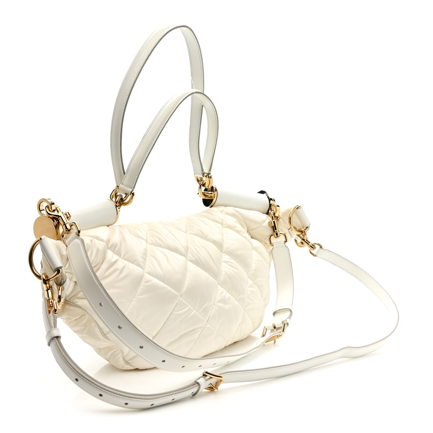 Dolce & Gabbana Marsupio Nylon Quilted Piumino 2 Belt Bag White 5 of 19
