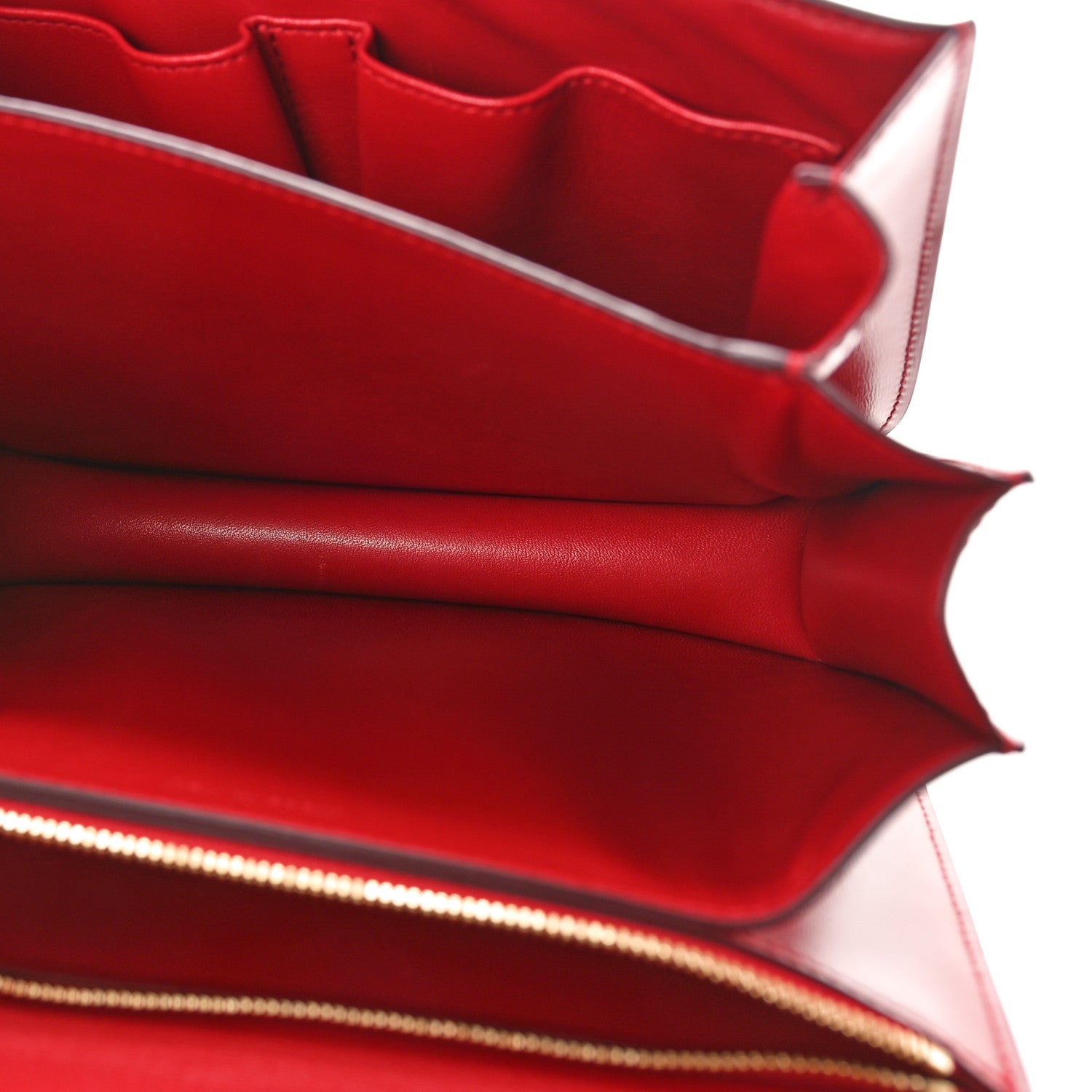 Celine Box Calfskin Medium Classic Box Flap Bag Red 5 of 10