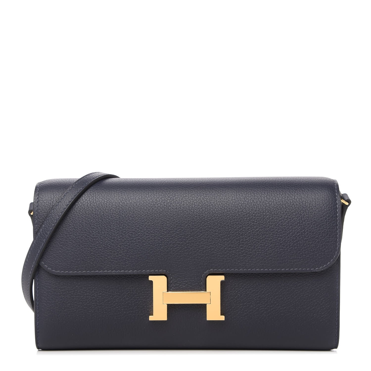 Hermes Evercolor Constance Wallet To Go Bleu Nuit 1 of 10
