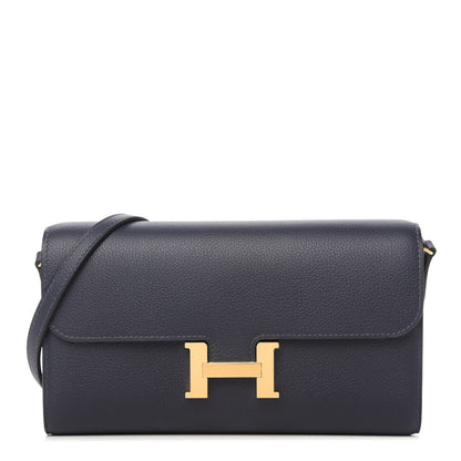 Hermes Evercolor Constance Wallet To Go Bleu Nuit 1 of 10