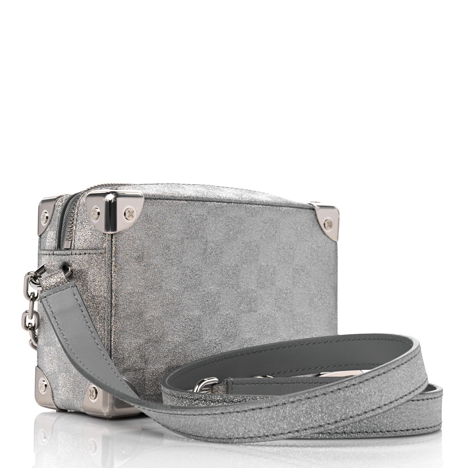 Louis Vuitton Damier Glitter Mini Soft Trunk Silver 4 of 9