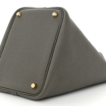 Hermes Taurillon Clemence Picotin Lock 18 PM Gris Meyer 10 of 12