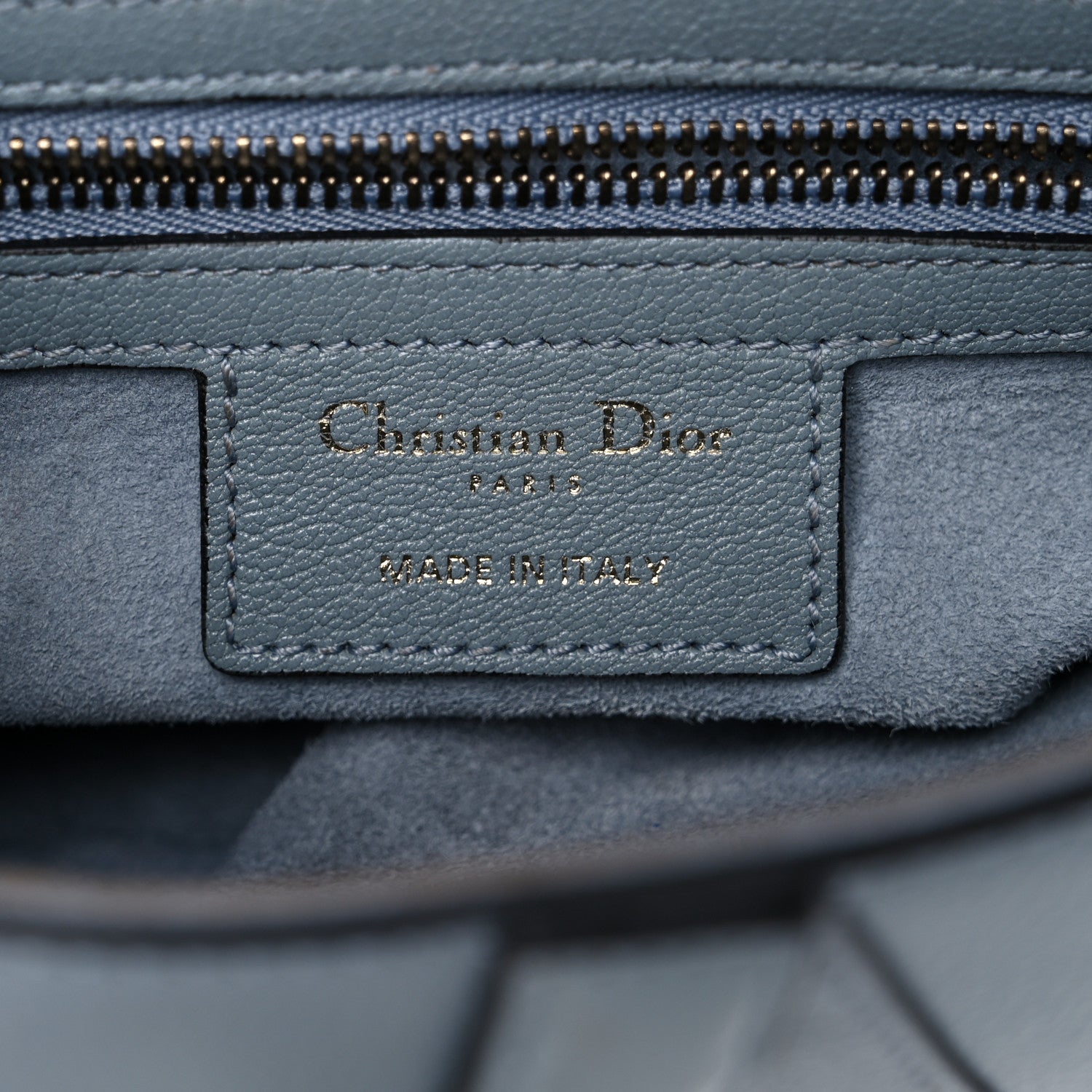 Christian Dior Shiny Goatskin Saddle Bag Cloud Blue 11 of 29