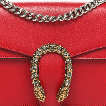 Gucci Dollar Calfskin Swarovski Crystal Small Dionysus Shoulder Bag Hibiscus Red 8 of 10