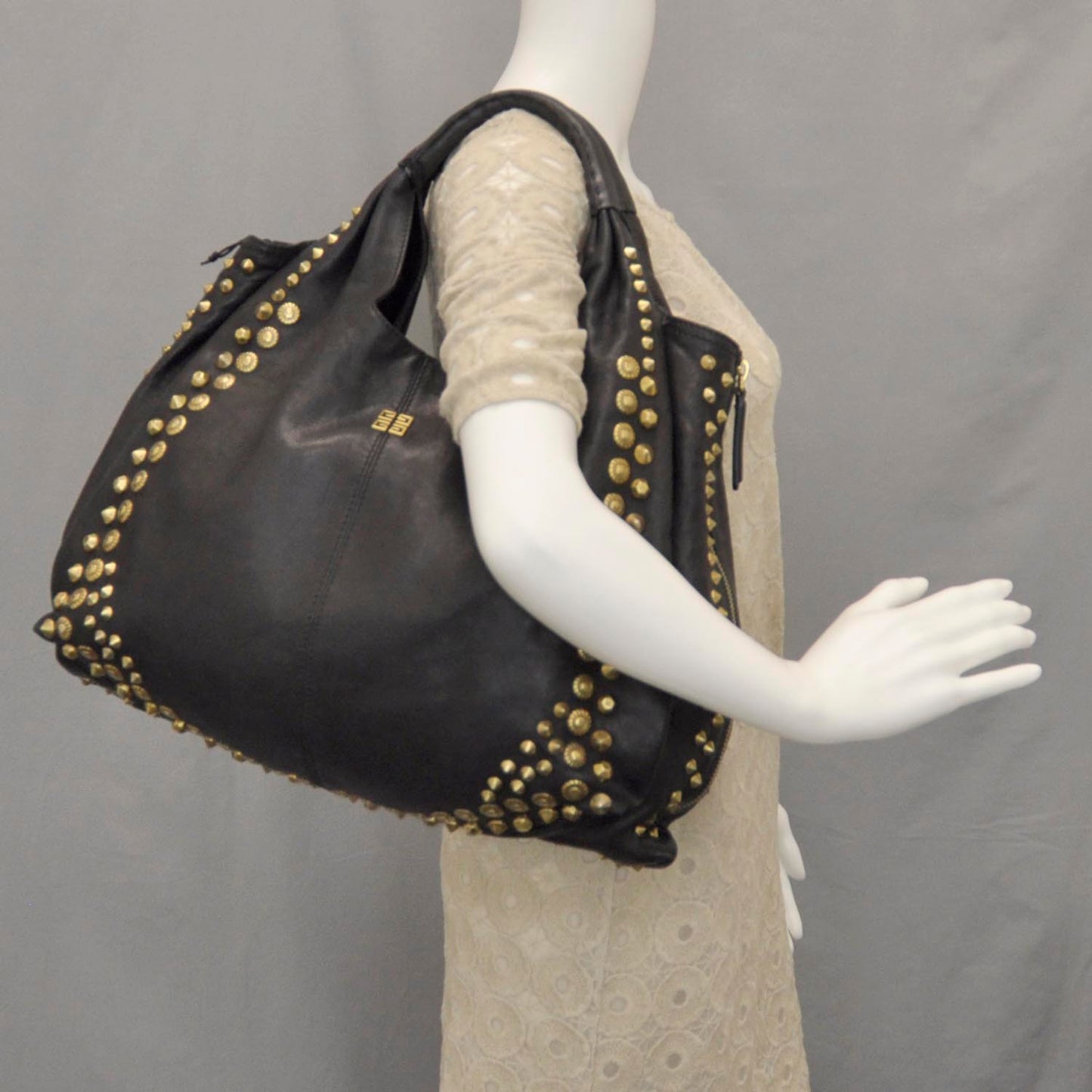 Leather Studded Elschia Black