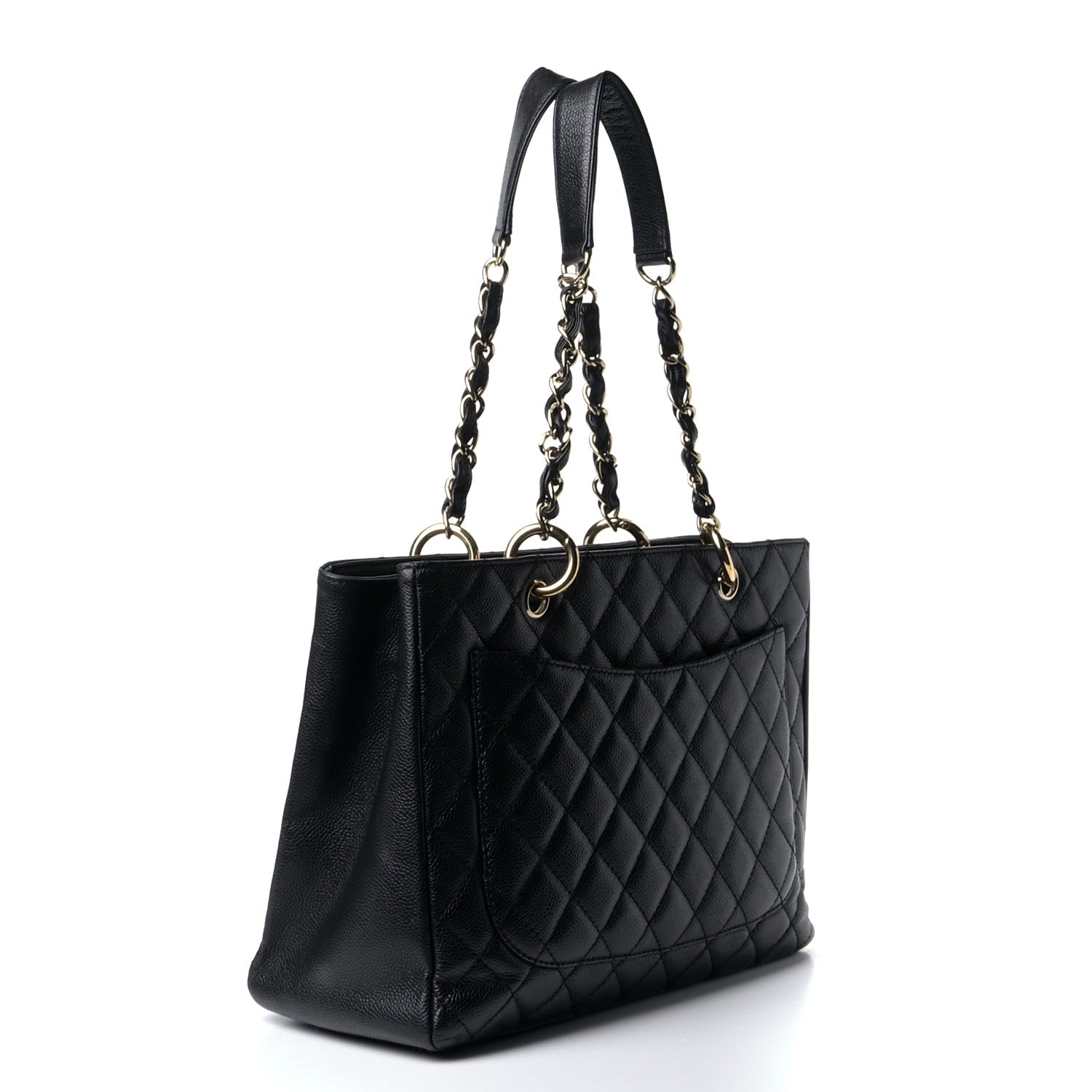 Chanel Caviar Quilted Grand Shopping Tote GST Black 3 of 9