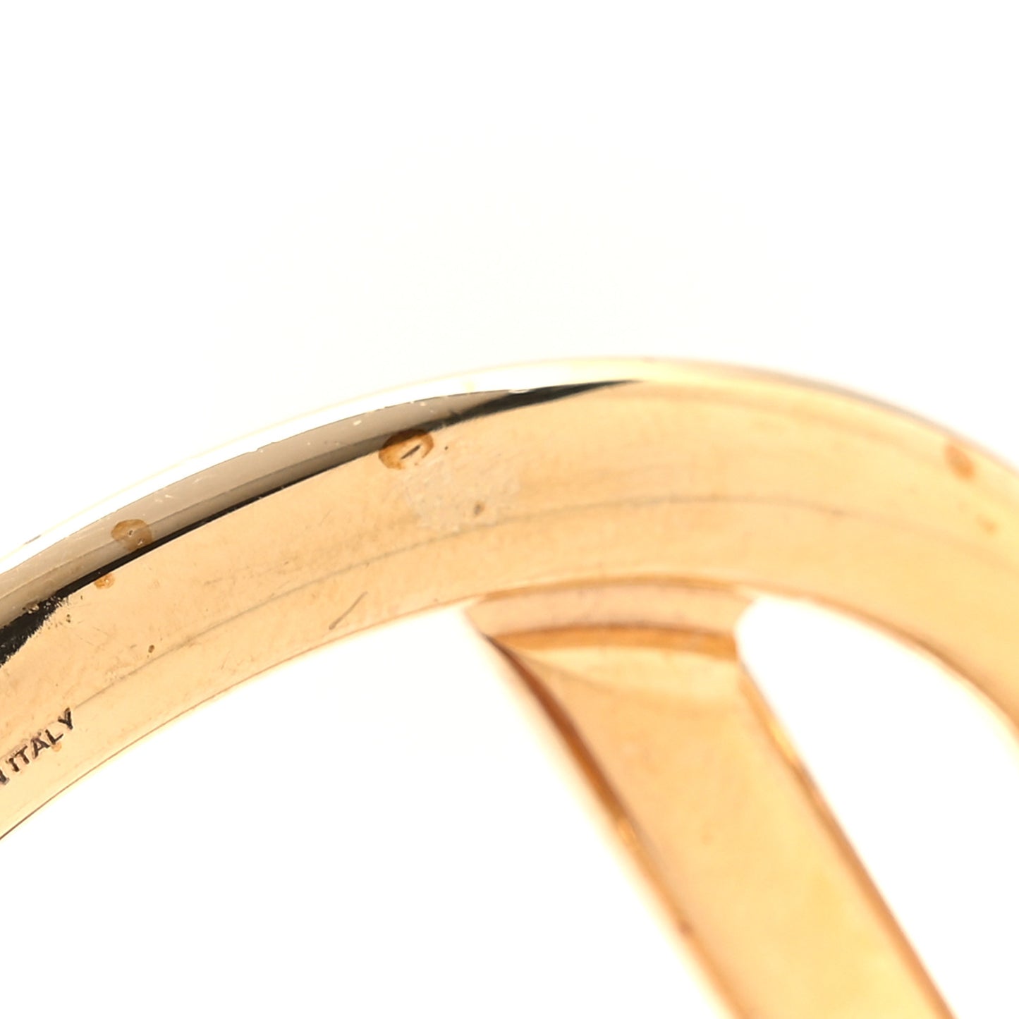 Metal FF Hoop Earrings Gold Silver