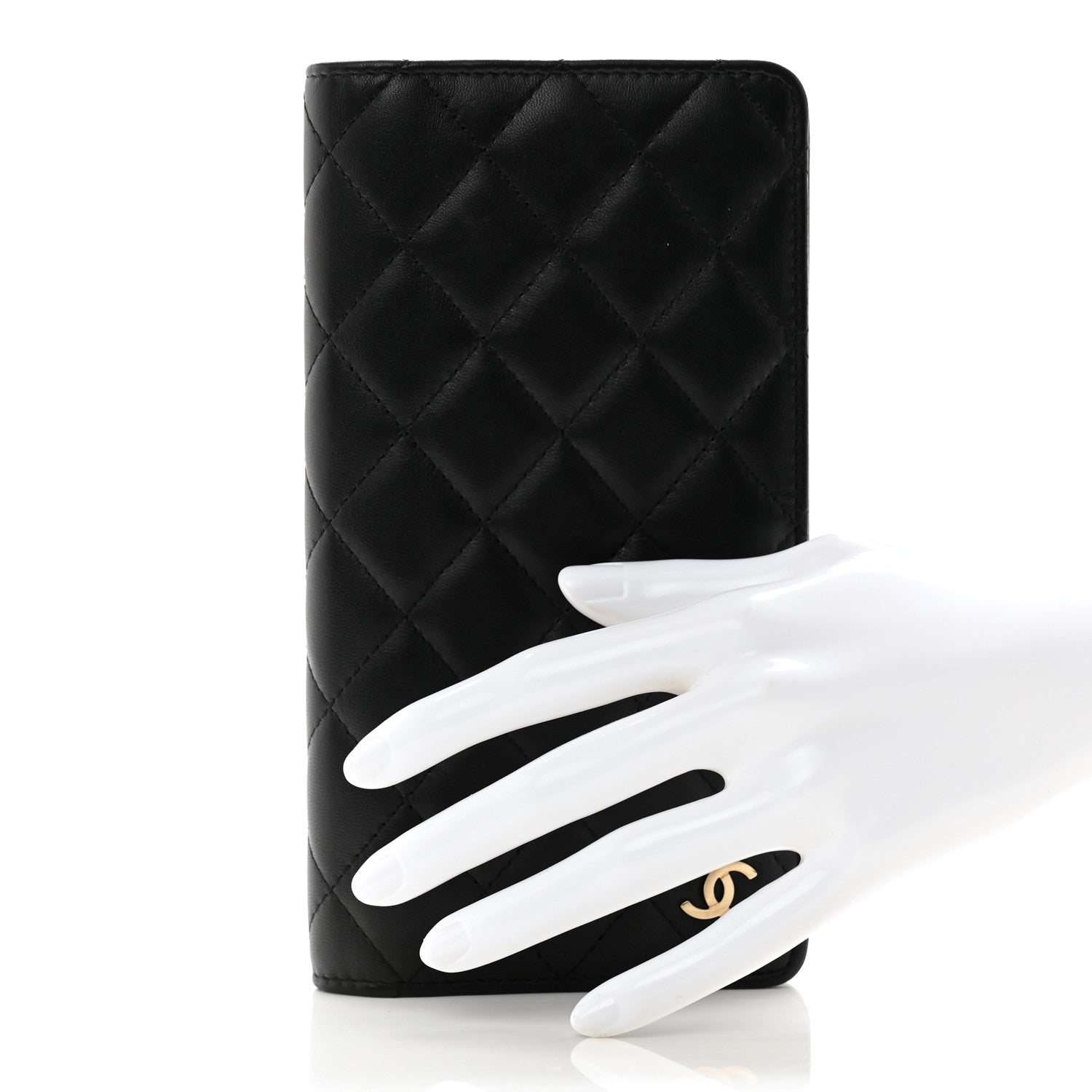 Chanel Lambskin Quilted Medium Agenda Cover Black 2 of 11