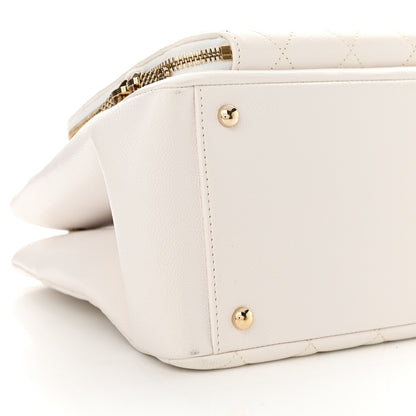 Chanel Caviar Quilted Small Business Affinity Shopping Bag White 9 of 13