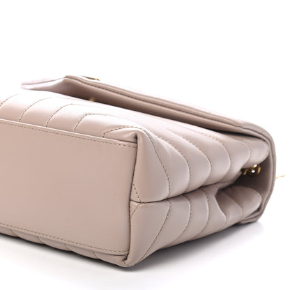 Saint Laurent Calfskin Y Quilted Monogram Small Loulou Chain Satchel Light Natural 9 of 9