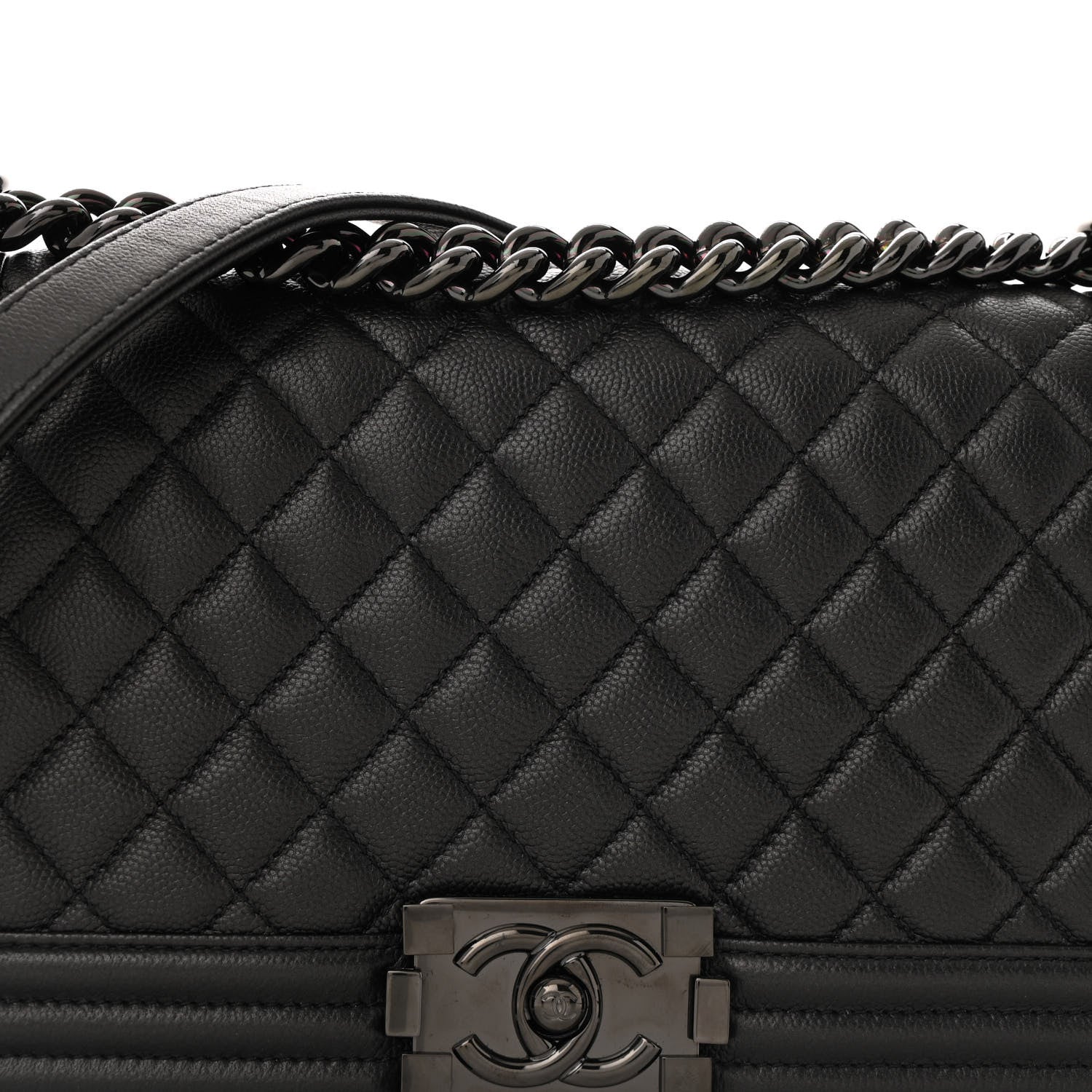 Chanel Caviar Quilted Medium Boy Flap So Black 8 of 13