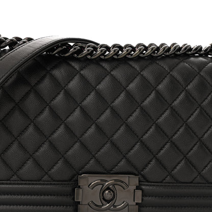 Chanel Caviar Quilted Medium Boy Flap So Black 8 of 13