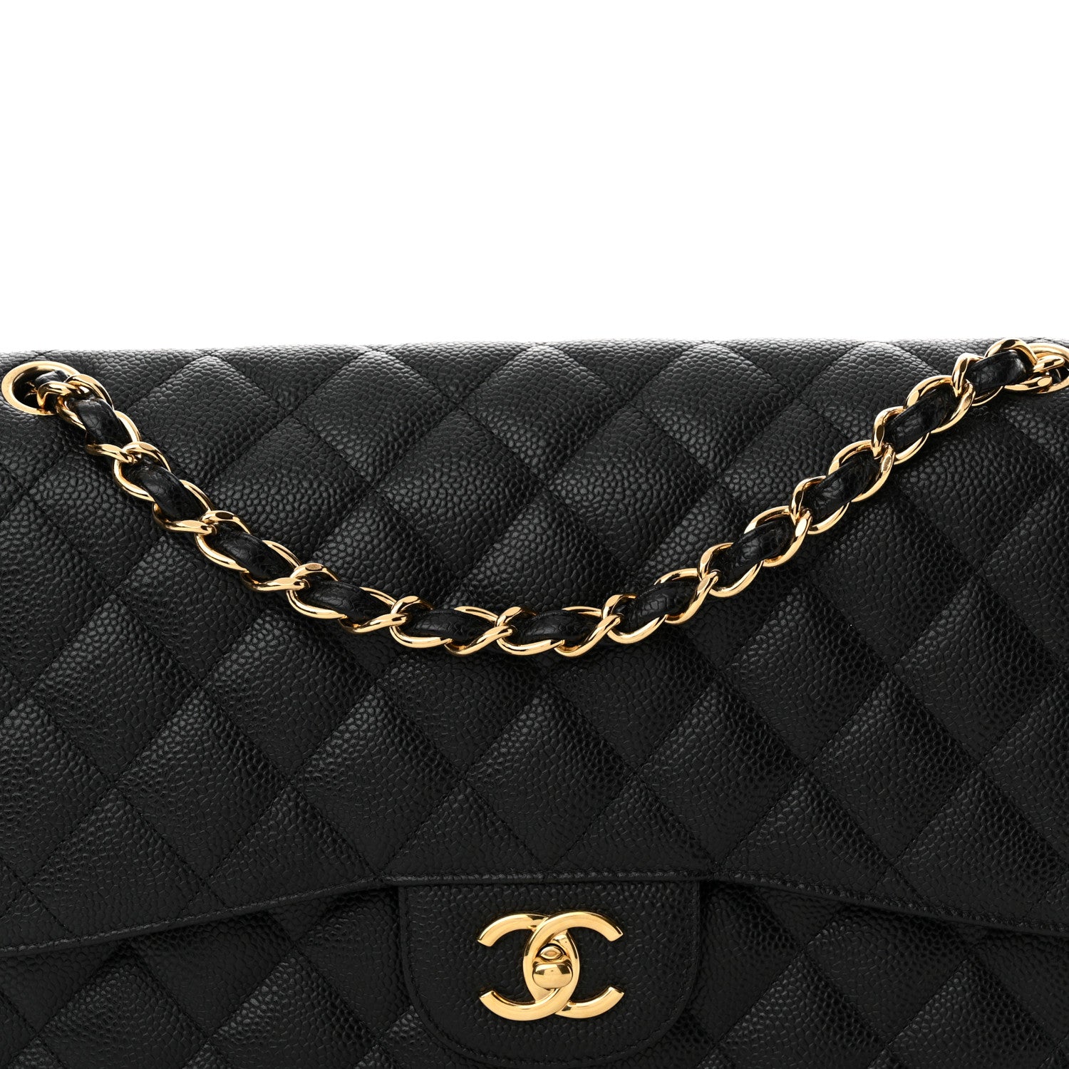 Chanel Caviar Quilted Jumbo Double Flap Black 8 of 11