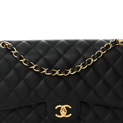 Chanel Caviar Quilted Jumbo Double Flap Black 8 of 11