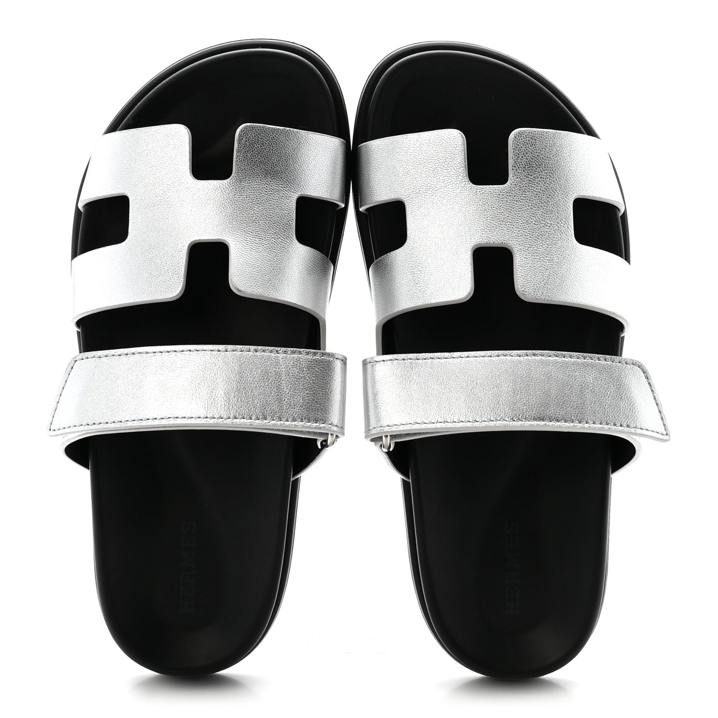 Metallic Goatskin Womens Chypre Sandals 36 Argent