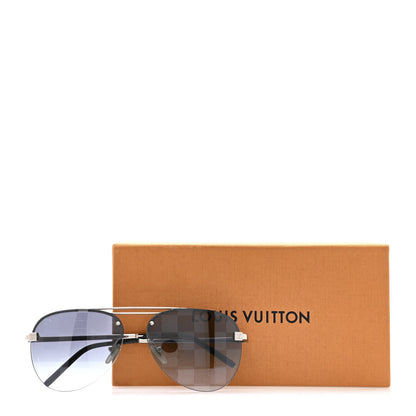 Louis Vuitton Damier Clockwise Sunglasses Z1271E Silver 6 of 6