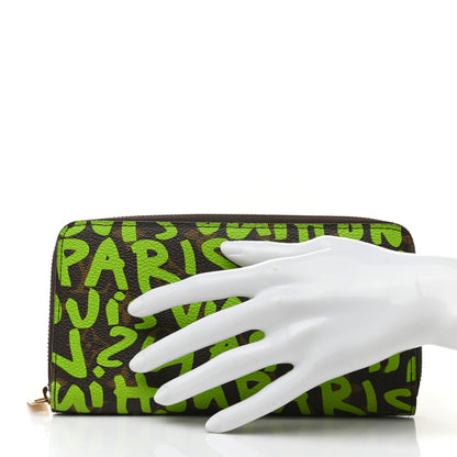 Louis Vuitton Monogram Graffiti Zippy Wallet Green 2 of 8