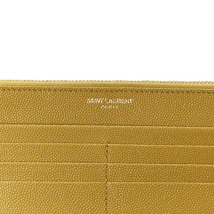 Saint Laurent Grain De Poudre Monogram Uptown Wallet Olive 7 of 12