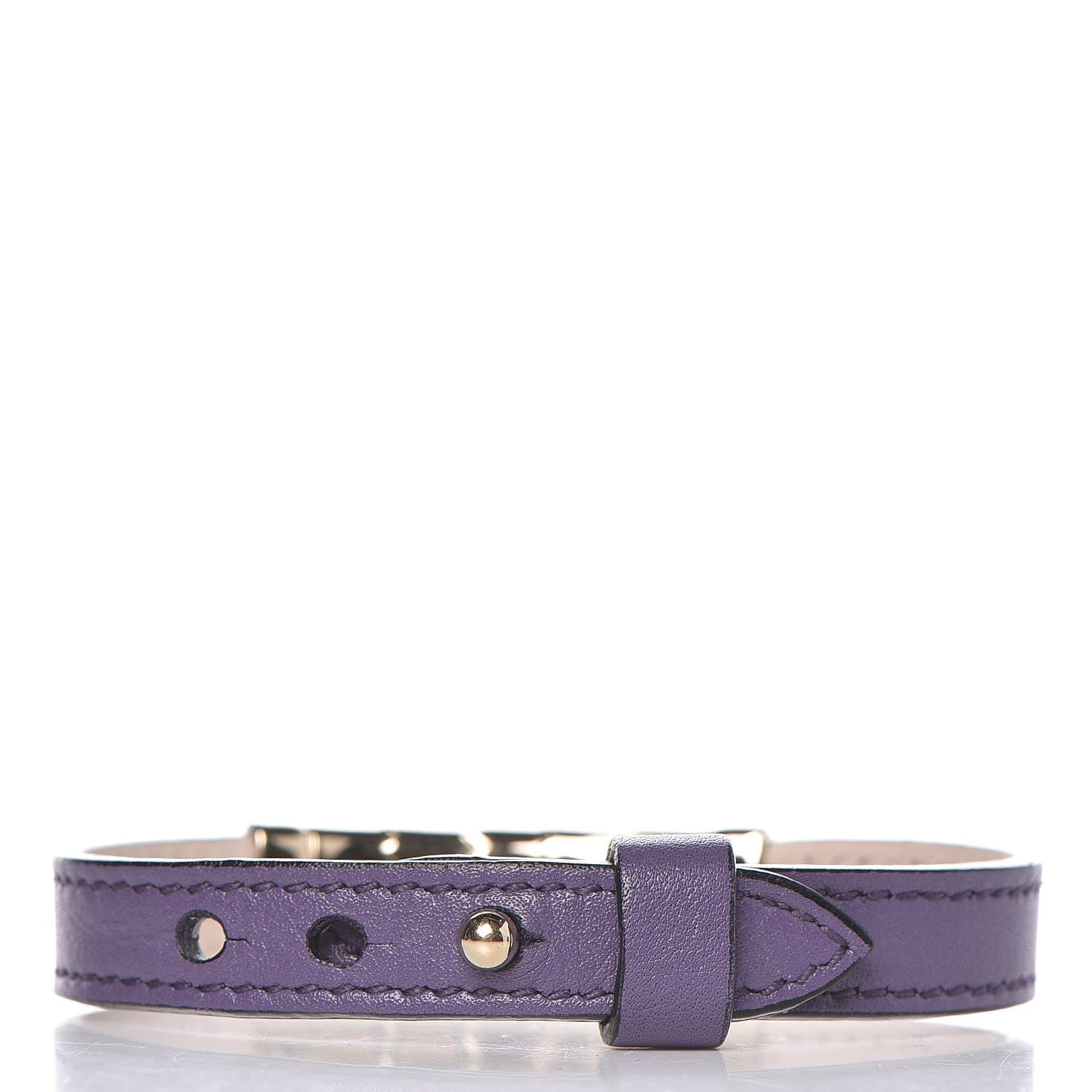 Bulgari Calfskin Enamel Scaglie Wrap Bracelet Purple 3 of 5