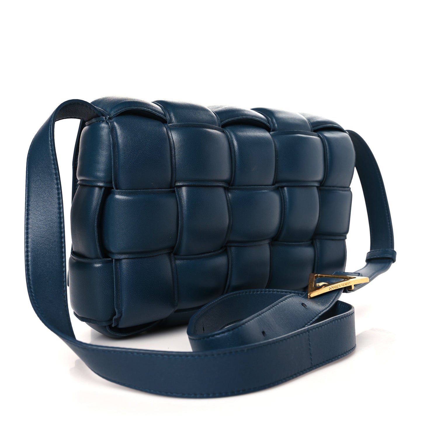Nappa Maxi Intreccio Padded Cassette Crossbody Bag Cruise